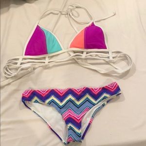 Never worn Victoria’s Secret Colorful Strappy Swim